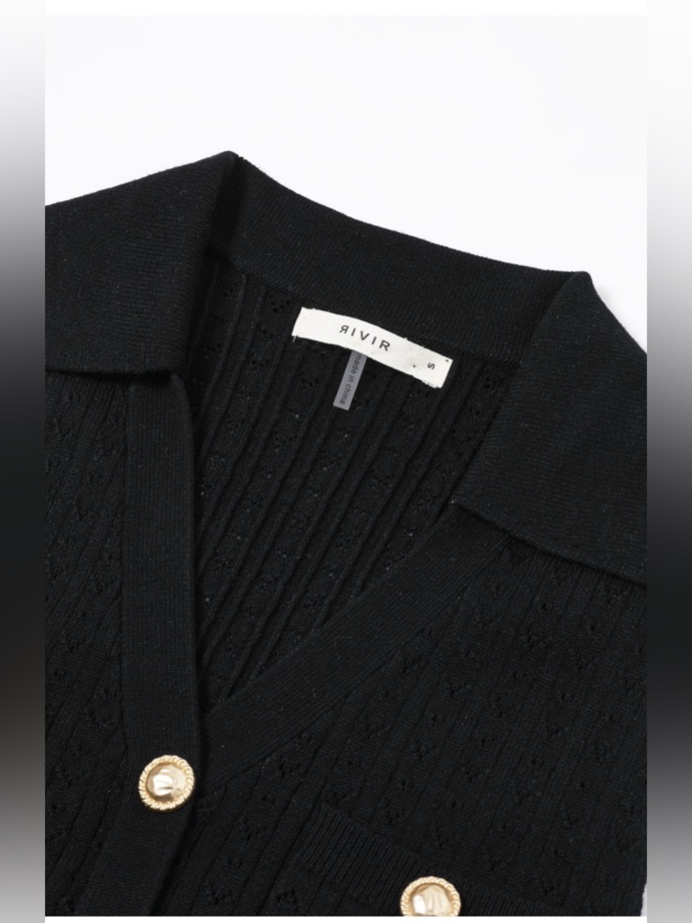 Black Tweed Mini Dress | Gold Button Sleeveless Peplum | Chic Luxury M - Picture 5 of 6